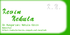 kevin nekula business card